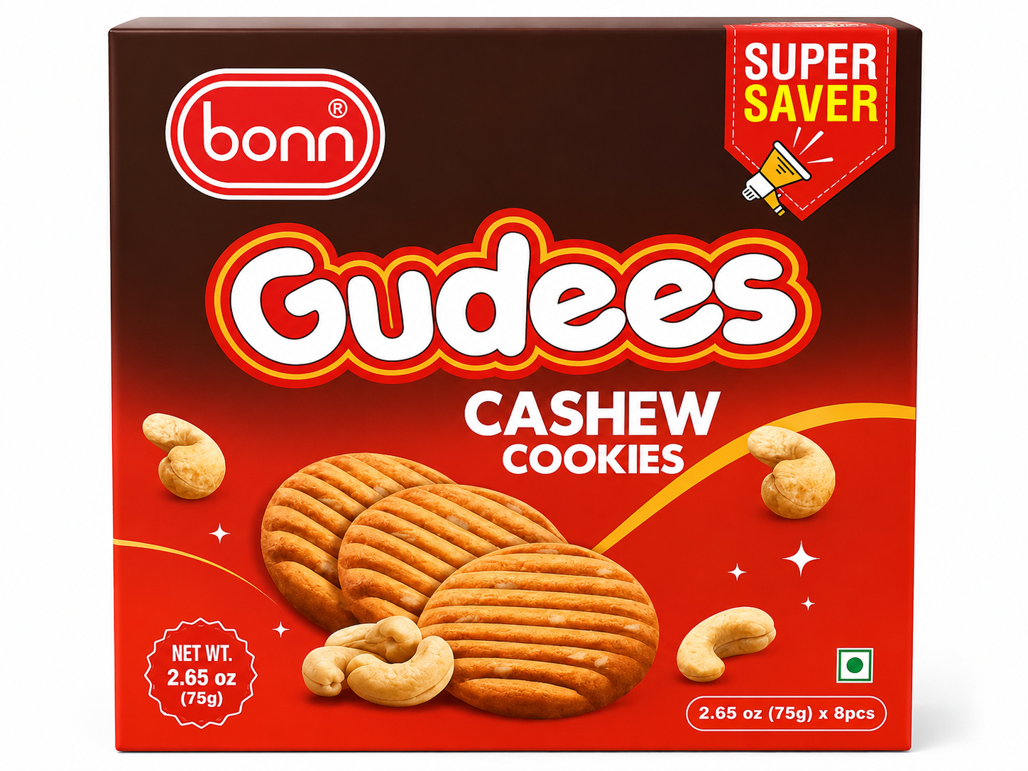 Bonn Cashew Gudees 8 Pack (600g / 21.2oz)