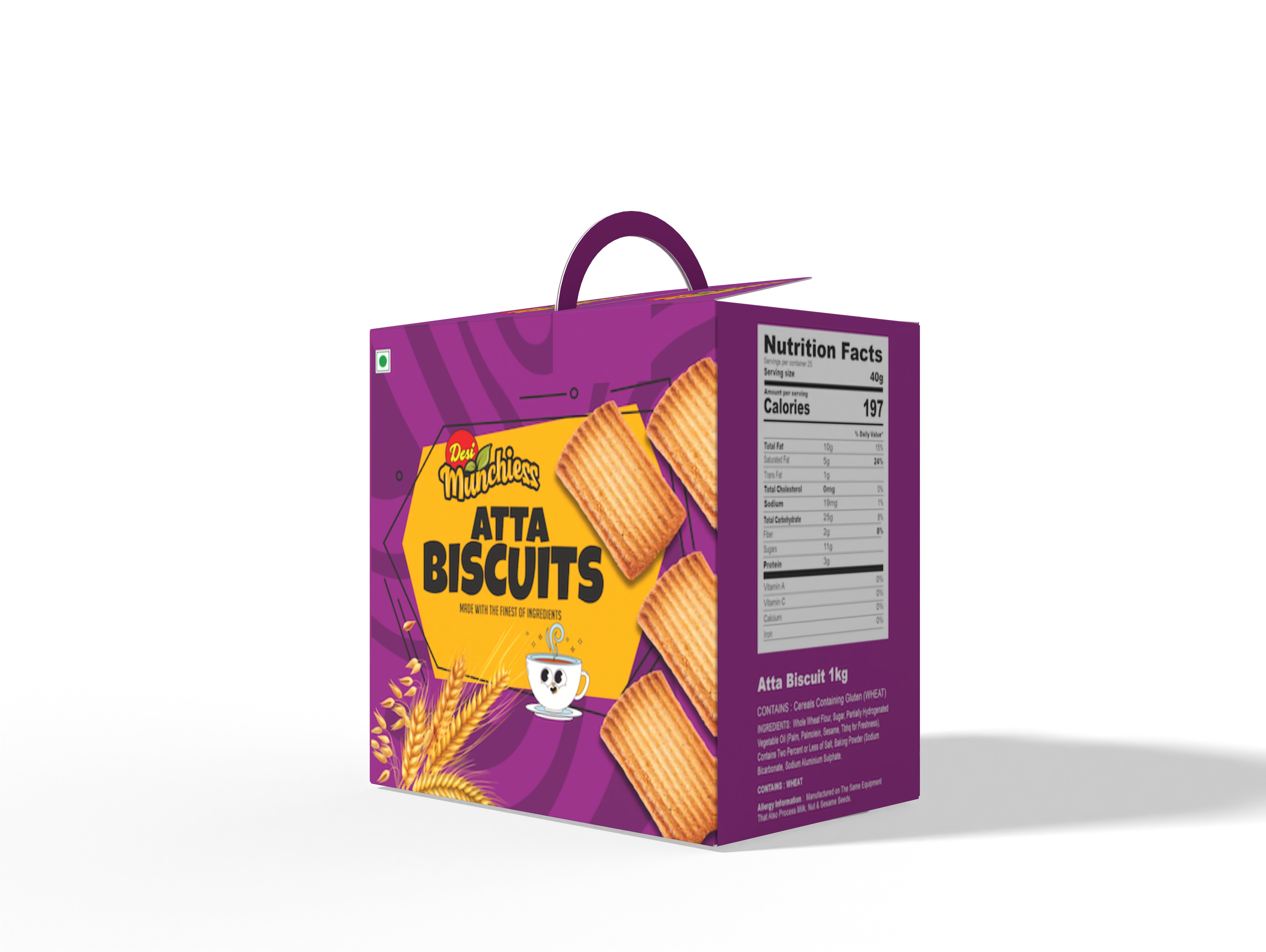 DESIMUNCHIESS Atta Cookies 1Kg
